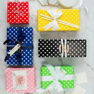 Custom Eco-Friendly Recyclable <b>Red</b> Polka Dot Coated <b>Paper</b> Roll Double-Sided Waterproof Art <b>Paper</b> for Gift Craft Packaging - Product Image 6