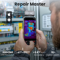 Cámara Térmica P1 Resolución 320*240 X³IR Rango de Alta Temperatura de 600℃ para Teléfonos iPhone y Android Termovisor Maestro para HVAC