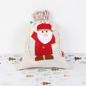 Sac cadeau de Noël en coton écologique avec cordon de serrage OEM, de qualité supérieure, pour le rangement de bonbons de Noël - Product Image 5