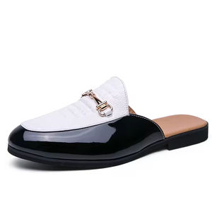 Mules classiques tendance pour hommes en cuir PU, respirantes, anti-odeur, antidérapantes, à bout ouvert, pour l'été - Product Image 6