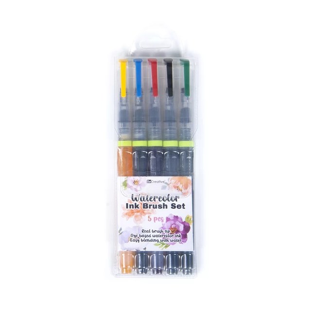 High Quality MS-005 Watercolor Brush Pen 5/10 Colors New Developed High Quality Water Based Pigment Ink Japan Nylon Tip