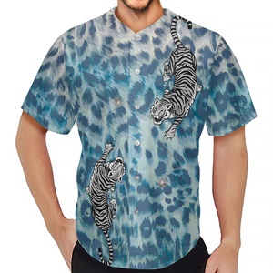T-Shirt homme de Baseball, maillot imprimé en 3D motif tigre, tee-Shirt Streetwear de haute qualité, Hip-Hop, chemise avec boutons, grande taille - Product Image 4