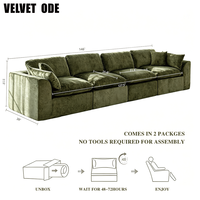 Nuevo Sofá Modular en Forma de U, Sofá Seccional Modular, Sofá Comprimido al Vacío para Sala de Estar
