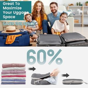 Cubes de voyage légers Cubes d'emballage matelassés pour voyage 4 Set Cubes d'emballage pour valises - Product Image 3