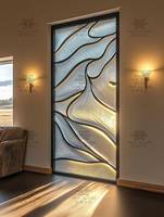 Panel de Vidrio Laminado con Diseño Estereoscópico, Vidrio Artístico de Color Personalizado para Hoteles, Villas, Vestíbulos, Uso Moderno y Duradero