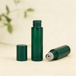 Offre Spéciale – Flacons Roll-on en Verre Vides pour Cosmétiques, Parfums et Huiles Essentielles, Cylindriques Verts, 5ml, 8ml, 10ml - Product Image 1