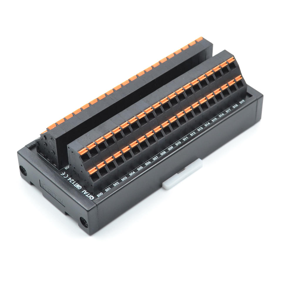 QMT124 Spring Type Terminal Block Strips Transfer Two-layer ...