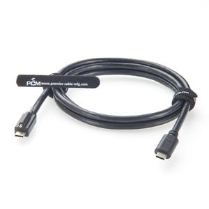 Kabel Pengunci Sekrup Tunggal USB 3.1 Gen2 Tipe-C Male untuk Kamera Visi Mesin, Perangkat Pengukuran, Kabel Daya 10Gbps 5A - Product Image 4