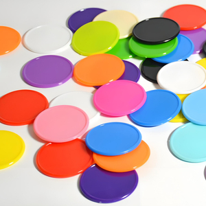 Moneda redonda de plástico para eventos de fiestas arcade de recompensa con impresión personalizada de doble cara con número - Product Image 6