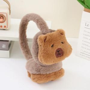 <b>Cute</b> Winter Cartoon <b>Bear</b> Ear Muffs for Children Unisex Short Plush Fleece Lining Anti-freeze Warm Ear Warmers - Product Image 3