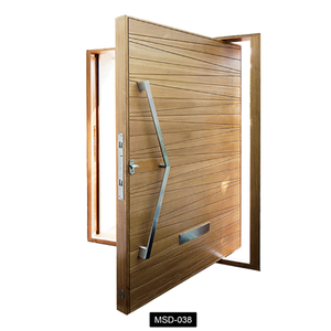 <span class=keywords><strong>Porte</strong></span> pivotante <span class=keywords><strong>d</strong></span>'<span class=keywords><strong>entrée</strong></span> moderne en acier blindé avec façade en bois, nouveau design 2021, meilleur <span class=keywords><strong>prix</strong></span> - Product Image 5