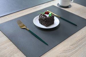 Premium <strong>Grey</strong> Leather Long Placemat Dining <strong>Table</strong> Decor Good Quality Custom <strong>Table</strong> <strong>Runner</strong> - Product Image 5