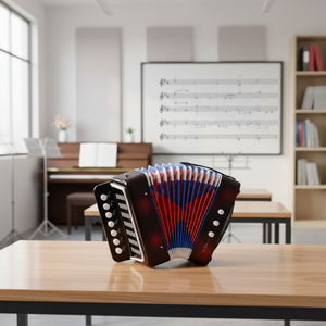 Mini accordéon diatonique à 7 boutons avec 2 boutons de basse, portable, en ABS, jouet cadeau pour enfants KONGSHENG - Product Image 3