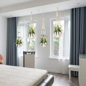 Étagère suspendue jardinière intérieur extérieur coton <span class=keywords><strong>corde</strong></span> <span class=keywords><strong>Pot</strong></span> de fleur cintres Boho macramé plante cintres pour bricolage décor à la maison - Product Image 6