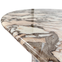 Cammy Stone Natürlicher Ozeansturm-Marmor Ovaler Esstisch Modernes Design Multifunktionales Wohnmöbel für Apartments und Villen