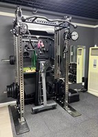 Equipo de Gimnasio en Casa REYK, Máquina de Ejercicios Multifuncional 3D Compacta con Cable Cruzado, Power Rack, Smith Machine de Acero, 75 kg