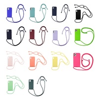 Étui de téléphone avec support de collier pour iPhone 13/12/11 avec protection antichoc en TPU à 360 degrés et design luxueux