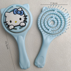 หวีจัดแต่งทรงผมแบบฟูฟ่องทรงหัวกะโหลกสูงรูปทรงลูกอม Candy Hollow ปี 2026 สีมาการอง สำหรับผู้หญิง ขนาดกะทัดรัด ทำจากไนลอน กันน้ำ - Product Image 6