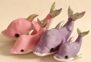 Adorables Peluches <span class=keywords><strong>de</strong></span> Delfín Brillantes con Detalles Iridiscentes en las <span class=keywords><strong>Aletas</strong></span> y las Colas para Niños, Juguetes para Abrazar - Product Image 2