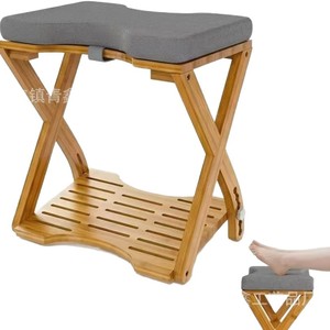 Ergonomic Wooden Footrest <b>Adjustable</b> Solid Wood <b>Office</b> <b>Desk</b> Footstool Home Use - Product Image 3