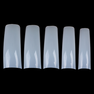 NADECO Embouts d'ongles professionnels pour extension française, demi-couverture, forme carrée, pour <span class=keywords><strong>manucure</strong></span> carrée ou cercueil - Product Image 4