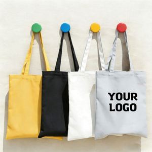 Customized Eco Friendly Reusable Cloth Plain Cotton Canvas Shopping Tote Bags With Logo Printed Custom Promotional Gifts - Product Image 1