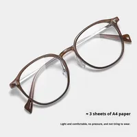 Monture de thé marron ultra-léger pour femmes Lunettes de myopie anti-lumière bleue optimales Diamant Danyang Montures de lunettes optiques