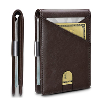 Dompet mewah pria, dompet pria serat karbon Ultra, dompet Stash, klip Tdollar, pemblokir RFID