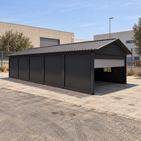 Bâtiment à structure en acier avec volet roulant électrique pour garage de stationnement domestique préfabriqué