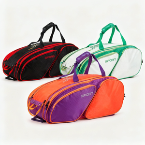 Échantillon gratuit Sacs de raquettes de sport multicolores imperméables légers Sacs de raquettes de pickleball et de tennis matelassés pour le sport - Product Image 6