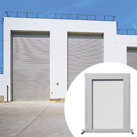 Porte et volet roulant en alliage d'aluminium, ouverture latérale électrique, étanche, prévention des incendies, installation facile pour usage résidentiel