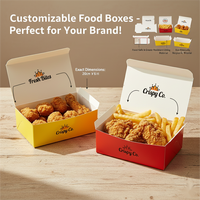 Boîte en papier personnalisée de haute qualité pour ailes de poulet croustillantes, à emporter, avec pelliculage mat et doublure en mousse