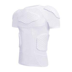Maillot de compression <span class=keywords><strong>personnalisé</strong></span> pour homme avec 6 protections antichoc pour le sport, football, basketball, protection de la poitrine et des côtes - Product Image 6