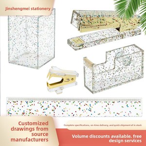 ชุดเครื่องเขียนสำนักงาน JSM Acrylic Stapler รุ่น: สีแชมเปญโกลด์ พร้อมโลโก้พิมพ์ตามสั่ง - Product Image 5