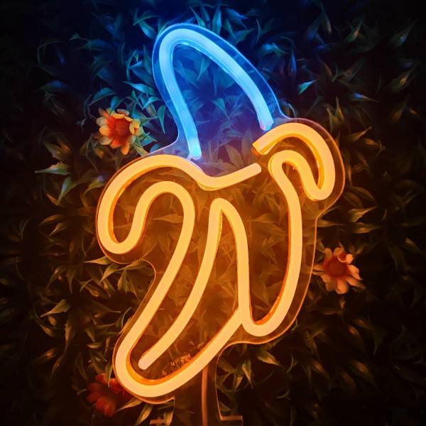 Creative Banana LED Neon Light Customizable Acrylic Decoration