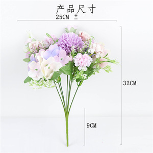 Bouquet de roses artificielles Shinhana Jun, fleurs en soie, accessoires de photographie de mariage en plein air, décorations pour la maison - Product Image 5