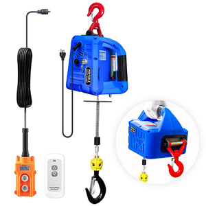 Cabrestante eléctrico portátil 100kg/<span class=keywords><strong>200kg</strong></span>/300kg/500kg polipasto de elevación de cuerda de alambre de acero 220V/110V nuevo para industrias de restaurantes - Product Image 1