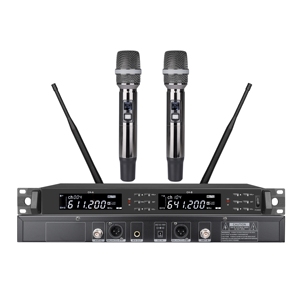 Nuevo Micrófono Inalámbrico de Doble Canal EIF HD-1000, Alto Rendimiento para Discursos, Alta Estabilidad y Fácil de Operar - Product Image 1