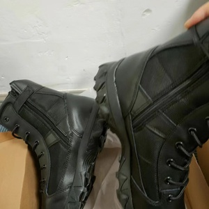 TSB12 High Quality Customized <b>Black</b> Outdoor <b>Working</b> <b>Boots</b> 1000D Oxford Fabric Sleeves with Side Zip - Product Image 4