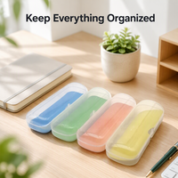 Étui à lunettes en plastique transparent couleur pastel, boîte de rangement rigide portable pour lunettes, logo personnalisé