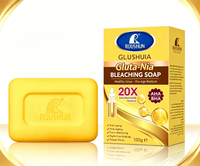 Savon éclaircissant ROUSHUN GLUTA-NIA, extra niacinamide, AHA BHA, anti-âge, éclaircissant, éliminateur de taches brunes, savon nettoyant pour le visage et le corps