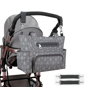 Organizador Caddy Personalizado, Bolsas de Pañales para Mamá y <span class=keywords><strong>Bebé</strong></span>, Bolsa Impermeable Portátil de Alta Capacidad, Carrito de <span class=keywords><strong>Bebé</strong></span>, Bolsa de Mano para Mamá - Product Image 1