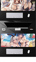 Tapis de souris rectangulaire surdimensionné en caoutchouc OE Blue avec clavier secondaire pour étudiants et joueurs d'e-sport - En stock