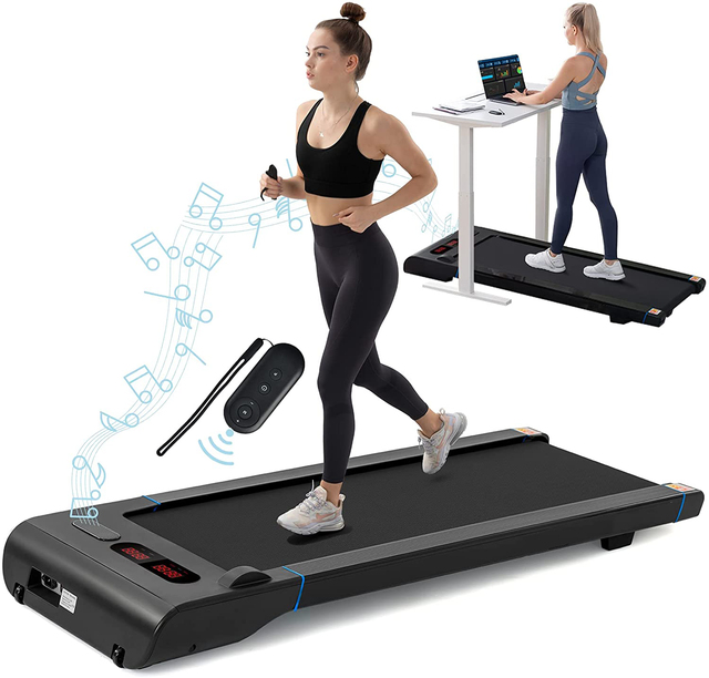 SHULI Traditional Under Desk Electric Quiet Portable Treadmill Machine With Incline Walking Pad