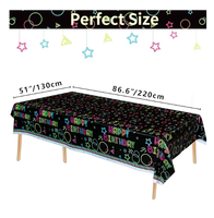 Nappe personnalisée imprimée en non-tissé pour fêtes, anniversaires, mariages, événements – Design coloré, jetable, vente en gros