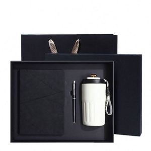 Carnet A5 en bambou écologique avec logo personnalisé, coffret cadeau de luxe pour entreprise, gravure imprimée, boîte cadeau, câble USB - Product Image 3