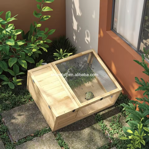 SDT005 Grande <span class=keywords><strong>cage</strong></span> pour tortues et serpents en bois écologique pour l'intérieur, habitat de qualité supérieure avec boîte - Product Image 3