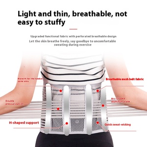 Bande de soutien lombaire confortable et respirante en polyester de qualité fiable, réglable, pour l'été - Product Image 2