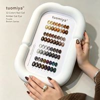 Kit de vernis gel UV œil de chat ambre 32 couleurs, flacon 15ml, écologique, pour nail art, durcissement LED en 60s, facile à retirer, pour professionnels