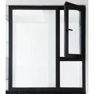 Fenêtre à battant en aluminium à double vitrage insonorisée <span class=keywords><strong>sur</strong></span> <span class=keywords><strong>mesure</strong></span> avec moustiquaire - Product Image 1